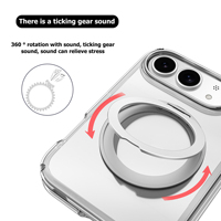 Étui de protection magnétique rotatif à 360° pour iPhone Duo Fold, en PC et TPU, anti-jaunissement, antichoc, vente en gros
