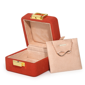 Boîte à bijoux pliante hermétique tralvel imprimée kaki, faite à la main, pour costume laminé, boîte à bijoux dropshipping - Product Image 2