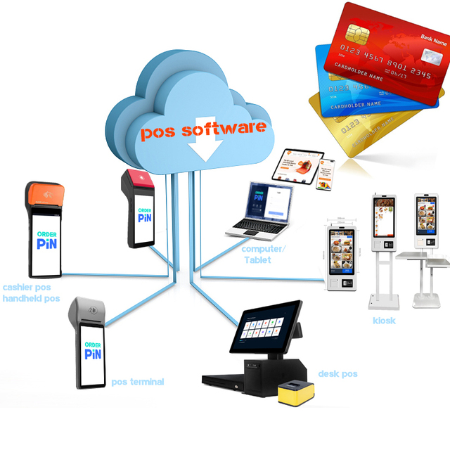 Pos Terminal POS System 4G Wireless Cash Register Touch Screen Handheld Pos Machine with Software