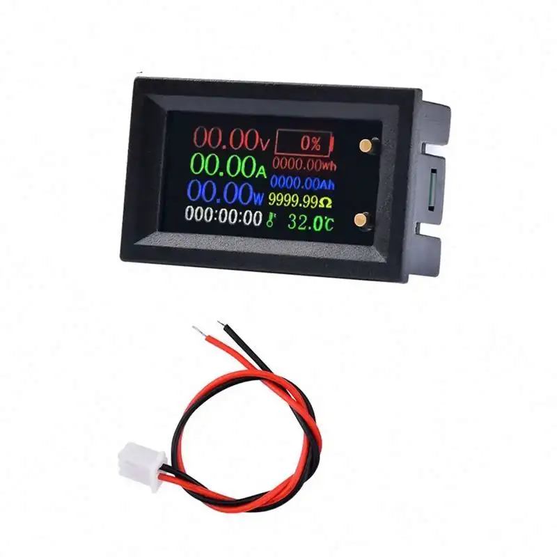 Dc30v20a kỹ thuật số vôn kế Ampe kế 9in1 đa chức năng Tester LCD điện áp hiện tại năng lượng pin năng lượng điện kiểm tra mét
