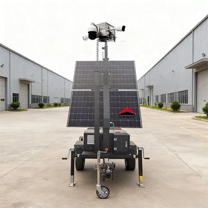 <span class=keywords><strong>Panneaux</strong></span> solaires pliables résistants aux dommages et durables, caméra CCTV, remorques de surveillance solaires portables pour les parcs - Product Image 5