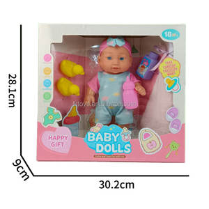 Lucky Toys vente en gros 28cm bébé poupée poupées en vinyle <span class=keywords><strong>nouveau</strong></span> Design bébé poupée avec tissu et chapeau bouteille canard Gel douche pour enfants - Product Image 4