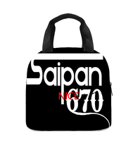 Op maat bedrukte Saipan multi-scene lunchkoeltas voor kamperen, kamperen in een camper, reizen, sportschool, training, strand, picknick, dagelijks werk, woon-werkverkeer