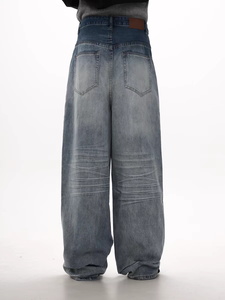 Produttore diretto del nuovo mercato Jeans larghi da uomo con Design ampio taglio dritto tessuto in Denim stampato - Product Image 3