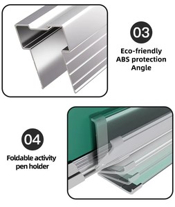 <span class=keywords><strong>Pizarra</strong></span> Plegable de Tres Secciones HJ de 100x300cm, Modelo 04, Material de <span class=keywords><strong>Melamina</strong></span> Verde, <span class=keywords><strong>Pizarra</strong></span> para Aula con Superficie Antideslumbrante - Product Image 4