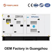 Groupe électrogène silencieux pour chantier de construction 220 kVA 176 kW, type Perkins avec ATS, puissances 200 kW, 250 kW, 300 kW, 350 kW, 400 kW, 500 kW