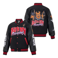 En stock Veste universitaire brodée style baseball vintage, avec manches en cuir PU, style mode urbain et scolaire, pour jeunes, au look attrayant, inspirée des films