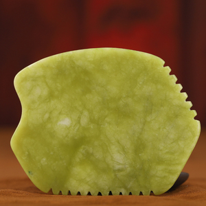 Xiaomi-tablero de Jade <span class=keywords><strong>Guasha</strong></span> verde Natural, masajeador manual, instrumento de belleza, piedra serpentina, Gua Sha - Product Image 5