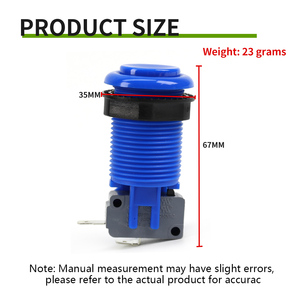 American-Style 12V Switch <strong>Button</strong> Entertainment <strong>Push</strong> <strong>Button</strong> for 6+ Year Olds for <strong>Arcade</strong> Crane <strong>Machines</strong> &amp; Coin-Operated <strong>Games</strong> - Product Image 6