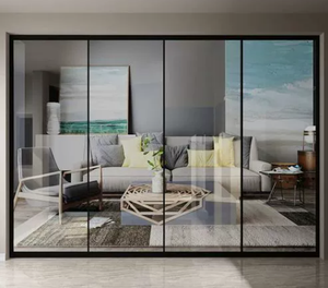 Slim frame <b>swing</b> aluminum <b>sliding</b> windows <b>and</b> doors with tempered glass energy saving ISO9001 - Product Image 4