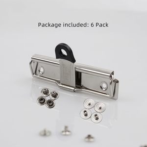 Suministros para Archivadores, Portapapeles de Metal Plateado de 120 mm con Logotipo Personalizado, Clip con Gancho y Esquinas de Plástico - Product Image 4