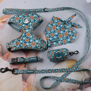 OEM/ODM personalizzato tessuto in Neoprene cane imbracatura guinzaglio regolabile colore rosa canotta personalizzata imbracatura con anello D in metallo - Product Image 6