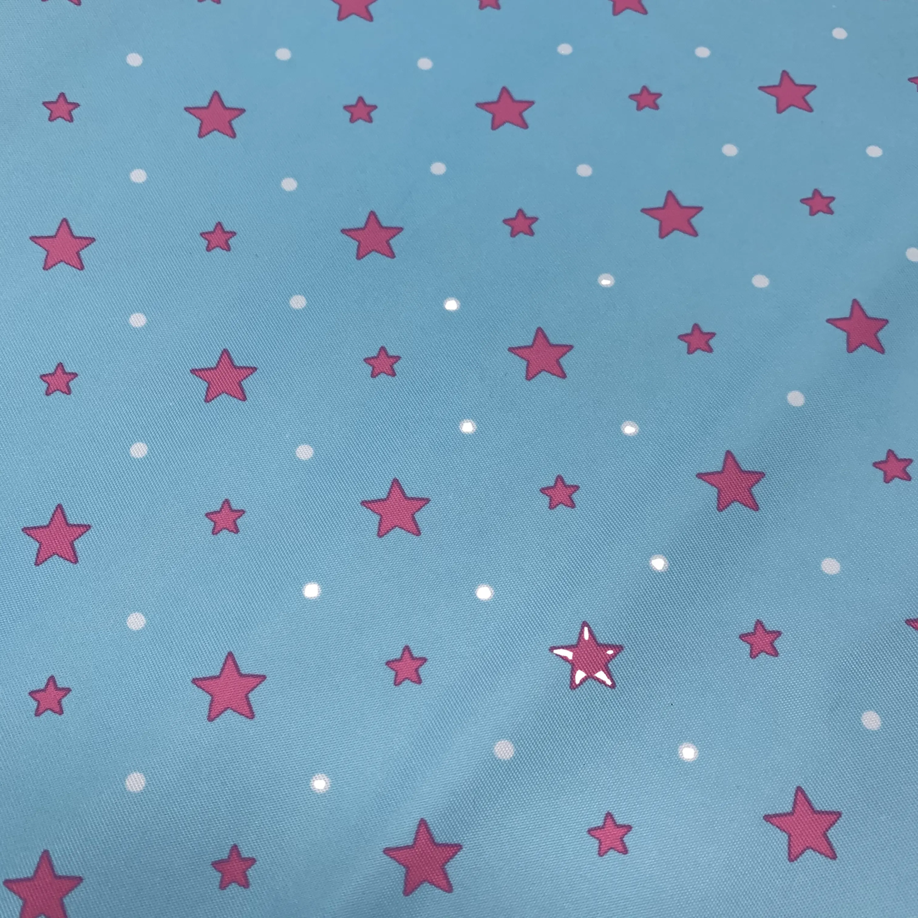 Prese di fabbrica a cinque punte stampate a stella in Nylon seghettato in tessuto di taffetà rivestito in tessuto di taffetà per ragazze astuccio impermeabile estensibile