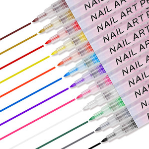 12 colores, bolígrafo de punta fina para decoración de uñas, resistente al agua, de secado rápido, para pintar flores, bolígrafo para grafiti de uñas, bolígrafo para arte de uñas - Product Image 4