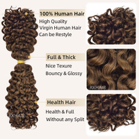 Extensiones de Cabello Brasileño Remy Virgen de Lujo de Buena Calidad, con Punta en V de Dos Puntas, Doble Trama a Máquina, 100g a Granel