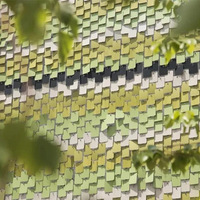 Nouvelle Façade Cinétique Moderne en Aluminium Miroir, Écologique, à Taille et Couleur Personnalisables, pour Mur Rideau à Énergie Éolienne, Idéale pour Hôtels et Centres Commerciaux