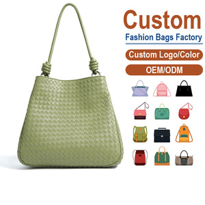 Bolso de Hombro a Rayas Antirrobo de Cuero Dividido Estilo Vintage Inglés para Mujer con Textura Tejida y Nudo Decorativo de Cuerda para Verano - Product Image 1