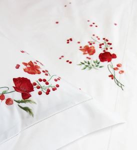Parures de lit en coton 100% personnalisées en gros, avec broderie de roses, pour la maison, l'hôtel et les mariages - Product Image 3