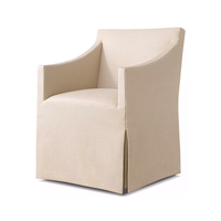 Fauteuil élégant à roulettes, chaise de salle à manger moderne, ensemble de chaises de salle à manger de luxe, mobilier de maison pour appartement, doux et confortable