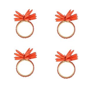 แหวนรองจานรูปดอกไม้ สแตนเลส ชุด 4 ชิ้น สไตล์โมเดิร์น มีสินค้าในสต็อก คุณภาพดีที่สุด ราคาขายส่ง - Product Image 1