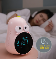 Jam Alarm Elektronik Modern Pear ABS Smart Home dengan Pengaturan Waktu, Countdown, Snooze, Layar LED Cermin - Dioperasikan dengan Baterai untuk Ruang Tamu