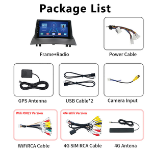 Écran tactile 9 pouces 4G Carplay Android Auto Stéréo Navigation Radio Lecteur DVD de voiture pour Renault <span class=keywords><strong>Megane</strong></span> <span class=keywords><strong>2</strong></span> 2002-2009 - Product Image 2