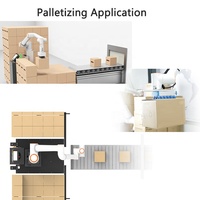 Bras robot collaboratif 6 axes, charge utile 30 kg, portée 1700 mm, Cobot pour manutention lourde, palettisation et automatisation de l'entrepôt