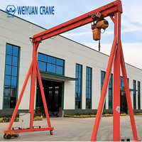 Grue portique mobile universelle de 5 tonnes à portée de 15 m avec palan électrique, moteur et engrenages, mini-portique avec télécommande/manette