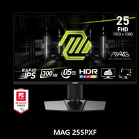 Moniteur de jeu MAG 255PXF 300Hz 0.5ms GTG 255PXF 24.5 pouces plat IPS rapide FHD 300Hz 1920 x 1080 (FHD) anti-reflet