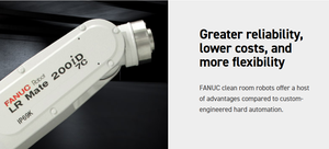 หุ่นยนต์ Fanuc LR 200iD/7C แบบ 6 แกน ระยะเอื้อม 717 มม. รับน้ำหนักได้ 7 กก. ความแม่นยำในการทำซ้ำ 0.01 มม. สำหรับงานในห้องคลีนรูมและงานด้านอาหาร - Product Image 5