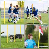Poteaux d'entraînement d'agilité réglables - Bâtons d'entraînement de vitesse pour le football, l'agilité et l'entraînement sportif, équipement en gros