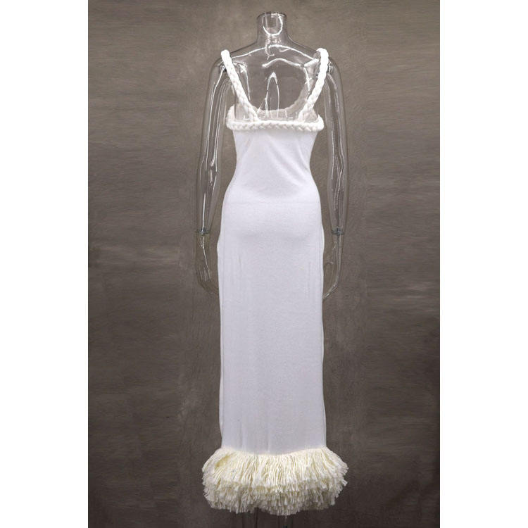 dress boho white ivory