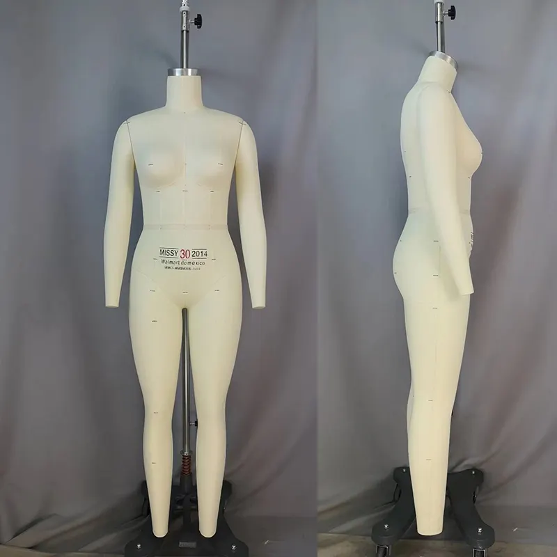 Dongguan New Arrival Missy 6 Fabric Full Body with Shoulder Dummy Tailor Female Mannequin