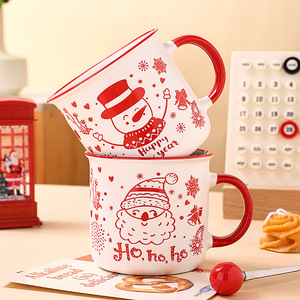 Christmas Ceramic Mug 350ml Screen Printing Cute Design <b>For</b> Gift - Product Image 1
