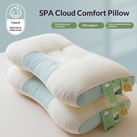 Oreiller en fibre de polyester souple à profil bas pour le soutien du cou, idéal pour les dortoirs, vendu par paires, design moderne