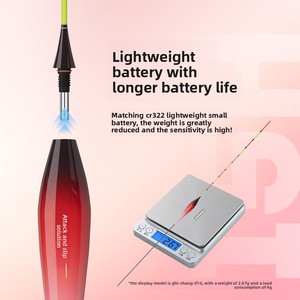 Artiste folklorique <span class=keywords><strong>LED</strong></span> attaque coulissante argent carpe grosse tête carpe flotteur lumineux très sensible queue dure grand voyage les deux jour nuit - Product Image 4