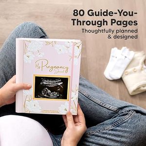 Livre de mémoire à couverture rigide Journal de grossesse pour les mères pour la première fois Cadeaux Souvenir Échographie Mignon Bébé Scrapbook Planificateur avec autocollants - Product Image 2