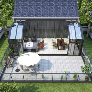 Techo Telescópico Plegable Inteligente para Patio de Villa, Moderno y Portátil, con Doble Vidrio Templado de Baja Emisividad - Product Image 4