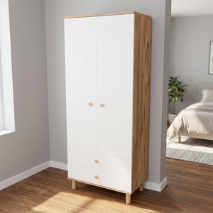Armoire de classement de bureau moderne, durable et écologique à 2 portes et 2 tiroirs en aggloméré, installation facile pour hôtels et salles d'enfants - Product Image 6