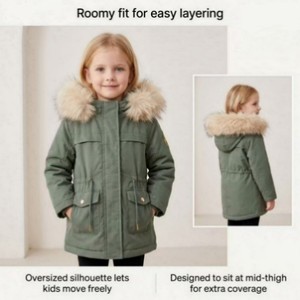 <span class=keywords><strong>Manteau</strong></span> Classique <span class=keywords><strong>Hiver</strong></span> pour Garçons Juniors – Isolation Thermique, Confort Quotidien, Prêt pour l'<span class=keywords><strong>Hiver</strong></span>, Tissu Protecteur – Commande en Gros - Product Image 5