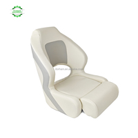 Sièges de capitaine de bateau Dorham Marine, chaise de pilote, siège de bateau imperméable de luxe avec rembourrage souple, siège rabattable pour yacht, bateau à moteur, navire