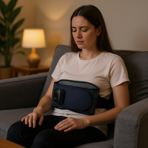 Masseur lombaire avec coussin chauffant, compression d'air, vibration, soulagement de la douleur à la taille, batterie intégrée au lithium - Product Image 2