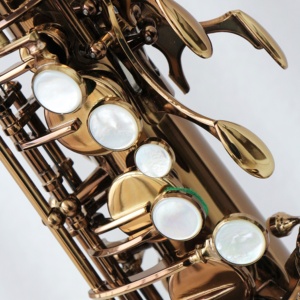 Saxophone OEM de Style célèbre saxophone alto professionnel en laiton avec étui saxophone alto plaqué or café - Product Image 4