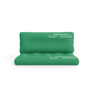 Coussin de palette d'extérieur vert 9,3 pouces, résistant aux UV, en polyester, rectangulaire, matelassé, solide, pour toutes les saisons - Product Image 1