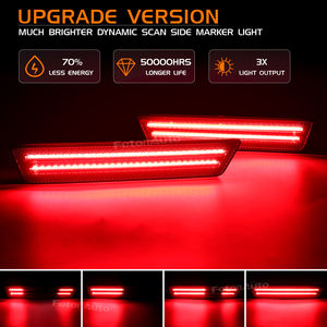 Luces Laterales Dinámicas Rojas, Azules, Rosas, Verdes y Blancas para Dodge Charger 11-14 Challenger 08-14, Reflectores Indicadores Laterales para Parachoques Trasero - Product Image 4