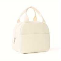 Boîte à lunch en velours côtelé pour femmes et filles, sacs à lunch isothermes réutilisables pour pique-nique, école, travail, voyage