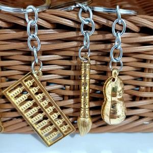 Pendentif imitation cuivre, porte-clés plaqué cuivre, boucle à clé, accessoire métallique, pour stand de rue, foire du temple, porte-clés rétro, 1 - Product Image 2