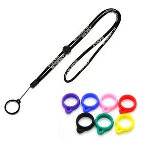 Lanière personnalisée pour stylo avec logo en couleur pleine, 36 pouces, avec anneau en silicone de 13 mm de diamètre - Product Image 5