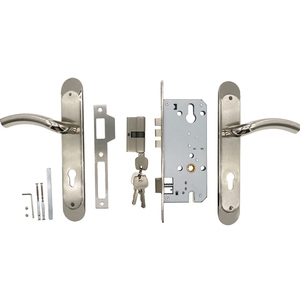 Ensemble <span class=keywords><strong>de</strong></span> Serrure <span class=keywords><strong>de</strong></span> Poignée <span class=keywords><strong>de</strong></span> <span class=keywords><strong>Porte</strong></span> en Fer à Double <span class=keywords><strong>Action</strong></span> Boby en Alliage <span class=keywords><strong>de</strong></span> Zinc Solide Corps <span class=keywords><strong>de</strong></span> Serrure <span class=keywords><strong>de</strong></span> Mortice 50*85 Panneau Poignée <span class=keywords><strong>de</strong></span> <span class=keywords><strong>Porte</strong></span> en Fer SS201 Design Moderne - Product Image 1