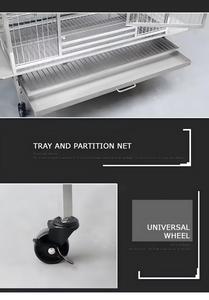 Kandang Burung Canary dari Baja Anti Karat, Kandang Burung Logam, Kandang Burung Beo Anti Karat, Kandang Burung Besar yang Dapat Ditumpuk, Kandang Ternak Burung Villa - Product Image 5